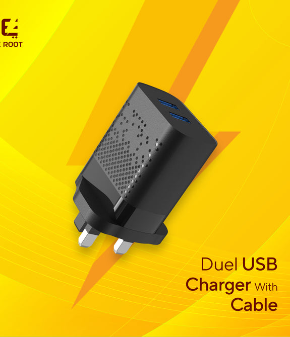 Duel USB port 20W travel adapter with MICRO cable